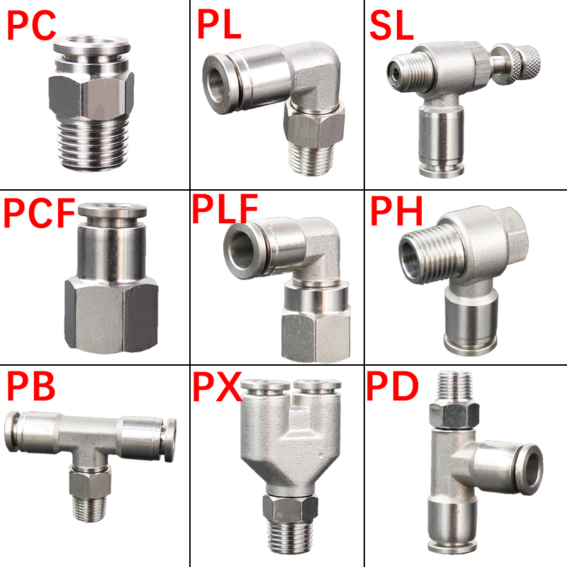 304 Paslanmaz Çelik Pnömatik H - Compression Fitting Brass incelemesi ve fiyatı
